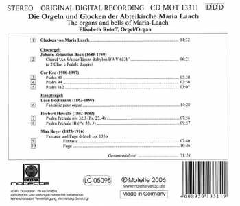 CD Elisabeth Roloff: Die Orgeln Und Glocken Der Abteikirche Maria Laach = The Organs And Bells Of Maria-Laach