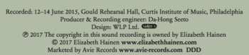 CD Elizabeth Hainen: Home: Works For Solo Harp