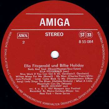 LP Ella Fitzgerald: Ella Fitzgerald Und Billie Holiday