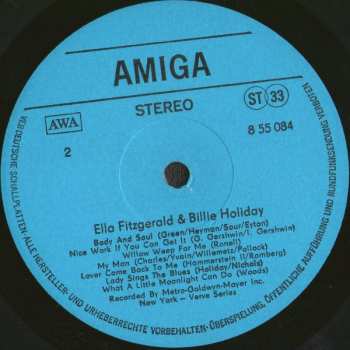 LP Ella Fitzgerald: Ella Fitzgerald Und Billie Holiday