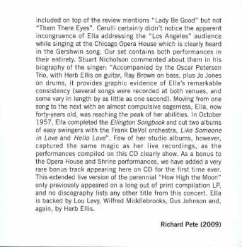 CD Ella Fitzgerald: Ella Fitzgerald At The Opera House