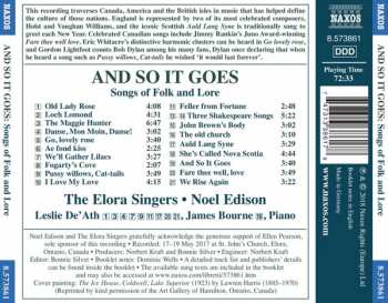 CD Elora Festival Singers: And So It Goes. Songs Of Folk And Lore