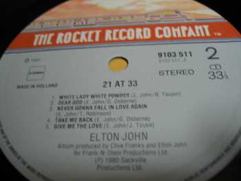 LP Elton John: 21 At 33
