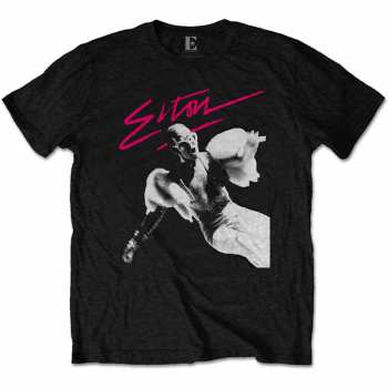 Merch Elton John: Tričko Pink Brush 