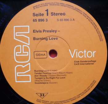 LP Elvis Presley: Burning Love