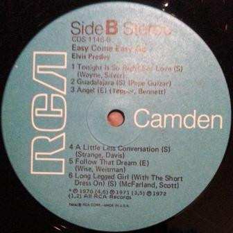 LP Elvis Presley: Easy Come, Easy Go