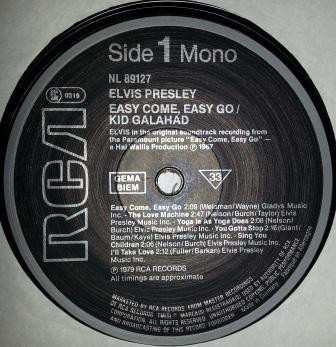 LP Elvis Presley: Easy Come, Easy Go / Kid Galahad