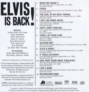 SACD Elvis Presley: Elvis Is Back!