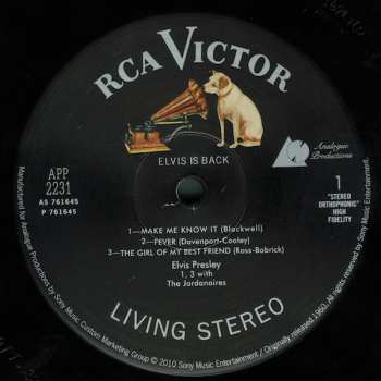 2LP Elvis Presley: Elvis Is Back!
