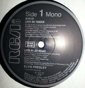 LP Elvis Presley: Love Me Tender / Love In Las Vegas / Follow That Dream