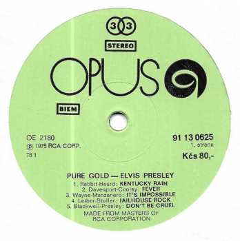 LP Elvis Presley: Pure Gold