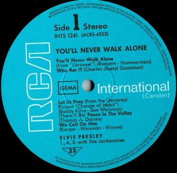 LP Elvis Presley: You'll Never Walk Alone