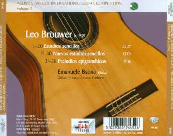 CD Leo Brouwer: Estudios Sencillos, Nuevo Estudios Sencillos, Preludios Epigramáticos