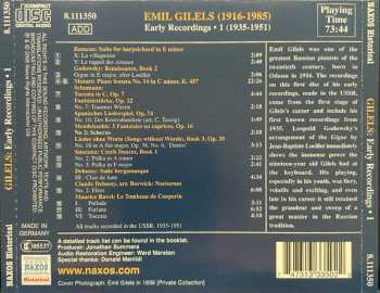 CD Robert Schumann: Early / Recordings • 1 / 1935-1951