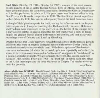CD Emil Gilels: Legacy Vol. 3 - Live Performance, Helsinki Festival, August 24, 1975