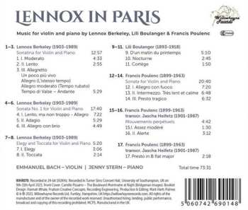 CD Emmanuel Bach: Lennox In Paris