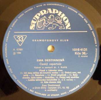 2LP Emmy Destinn: 1/ Český Repertoár (2xLP)