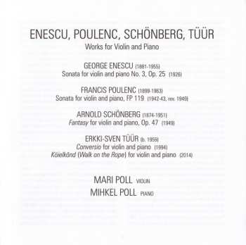 CD Arnold Schoenberg: Works For Violin And Piano