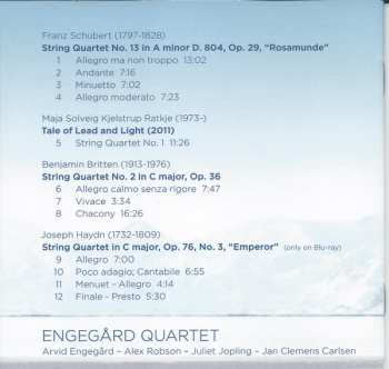 Blu-ray/SACD Engegård Quartet: Franz Schubert - Maja Ratkje - Benjamin Britten - Joseph Haydn