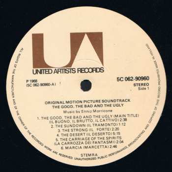 LP Ennio Morricone: The Good, The Bad And The Ugly - Original Motion Picture Soundtrack