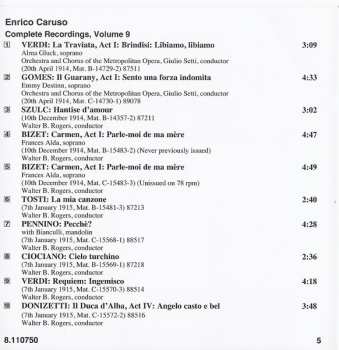 CD Enrico Caruso: Caruso: Complete Recordings, Volume 9