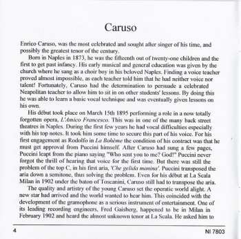 3CD Enrico Caruso: Prima Voce: Caruso - Arias, Ensembles, Songs 1904-1920
