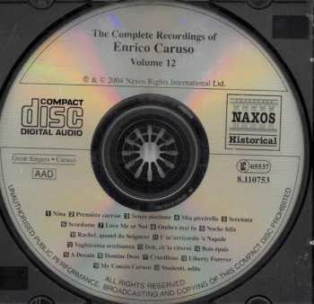 CD Enrico Caruso: The Complete Recordings Volume 12