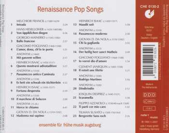 CD Ensemble Für Frühe Musik Augsburg: Renaissance Pop Songs