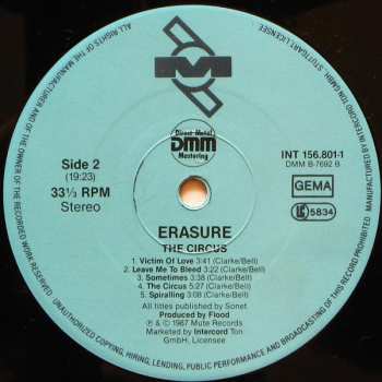 2LP Erasure: The Circus / Wonderland