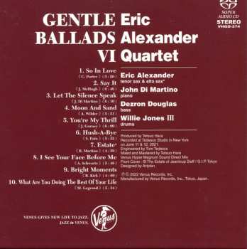 SACD Eric Alexander Quartet: Gentle Ballads VI