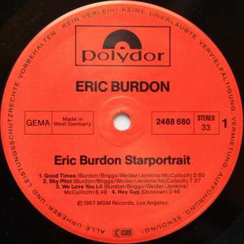 2LP/Box Set Eric Burdon: Starportrait