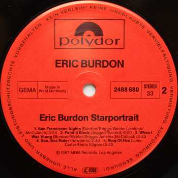 2LP/Box Set Eric Burdon: Starportrait