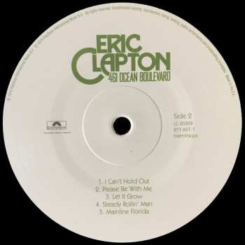 LP Eric Clapton: 461 Ocean Boulevard