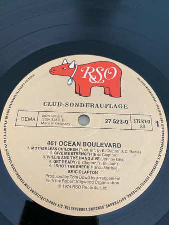 LP Eric Clapton: 461 Ocean Boulevard