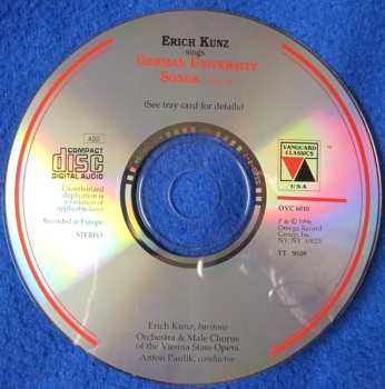 CD Erich Kunz: Erich Kunz Sings German University Songs Of Wooing, Wit And Wanderlust, Vol. 2