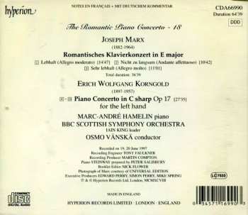 CD Erich Wolfgang Korngold: Piano Concerto In C Sharp For The Left Hand, Op 17 / Romantisches Klavierkonzert (First Recording)