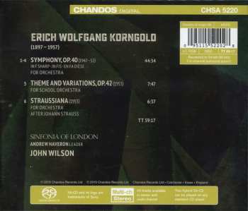 SACD Erich Wolfgang Korngold: Symphony In F Sharp, Etc.