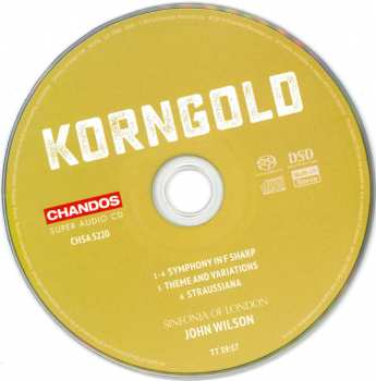 SACD Erich Wolfgang Korngold: Symphony In F Sharp, Etc.