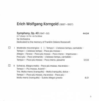 SACD Erich Wolfgang Korngold: Symphony In F Sharp, Etc.
