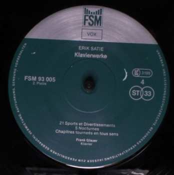 3LP/Box Set Erik Satie: Sämtliche Klavierwerke (Für Soloklavier)