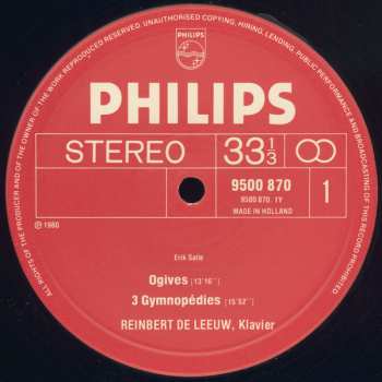 3LP Erik Satie: Frühe Klavierstücke