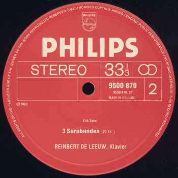 3LP Erik Satie: Frühe Klavierstücke