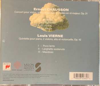 CD Ernest Chausson: Concert, Op.21 / Quintette, Op.42