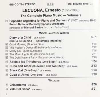 CD Ernesto Lecuona: The Complete Piano Music Volume 2 Ernesto Lecuona