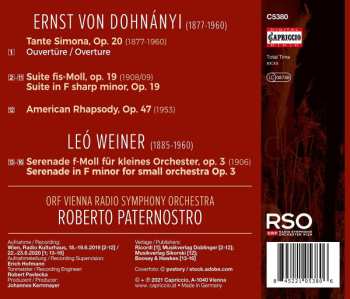 CD ORF Radio-Symphonieorchester Wien: Tante Simona Overture; American Rhapsody; Suite Op. 19; Serenade Op. 3