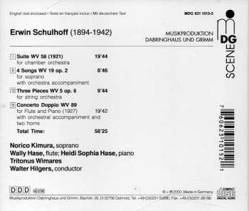 CD Erwin Schulhoff: Suite (1921) / Concerto Doppio / Songs Op. 2 / Pieces Op. 6