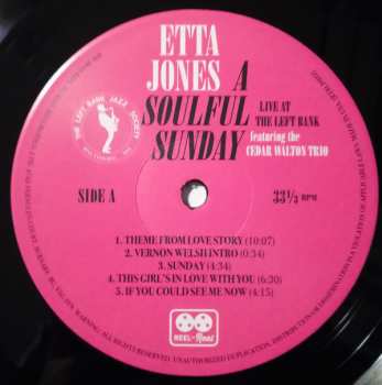 LP Etta Jones: A Soulful Sunday: Live At The Left Bank Featuring The Cedar Walton Trio LTD | NUM