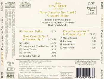 CD Dmitry Yablonsky: Piano Concertos Nos. 1 And 2, Overture: Esther