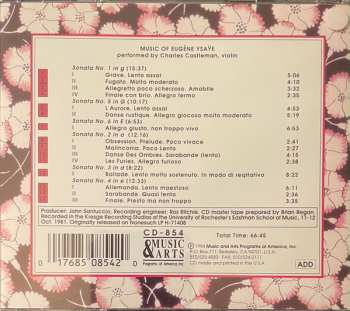 CD Eugene Ysaye: Sonatas For Solo Violin (Complete)