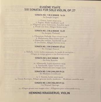 SACD Henning Kraggerud: Six Sonatas For Solo Violin